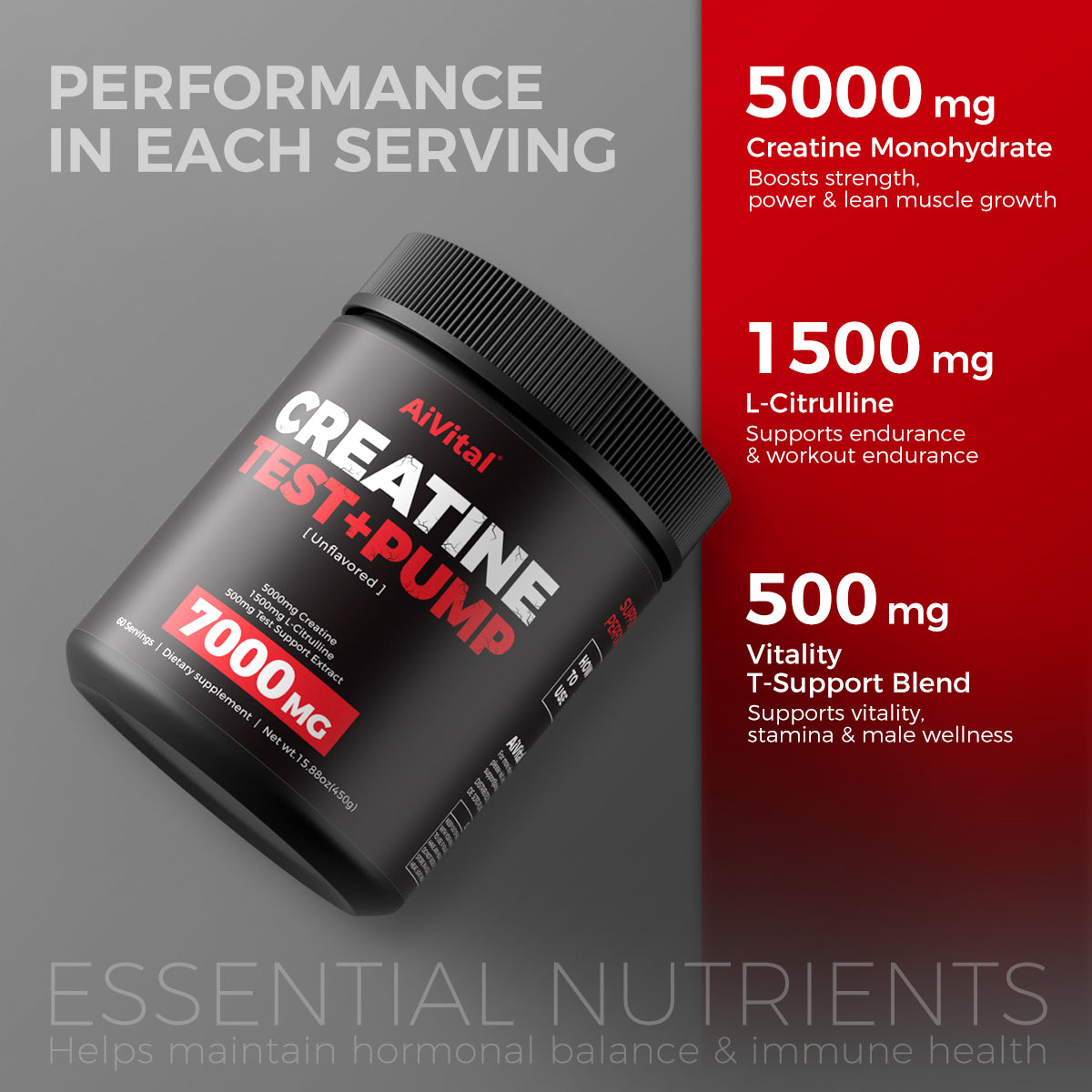 AiVital Creatine Powder for Men