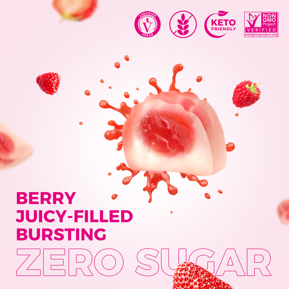 Aivital Zero Sugar Creatine Monohydrate Gummies-No Sugar, Keto-Friendly & Non-GMO: